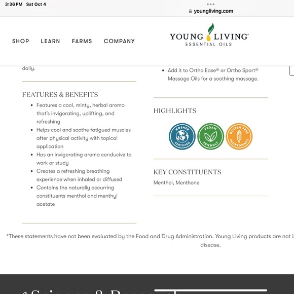 NWT Young Living Mind Over Matter M-Grain, Deep Relief and Peppermint Set - Picture 7 of 16